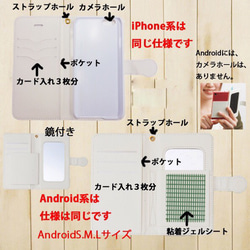 (再販)(送料無料)町屋ねこ手帳型スマホケース iPhone Androidほぼ全機種対応 6枚目の画像