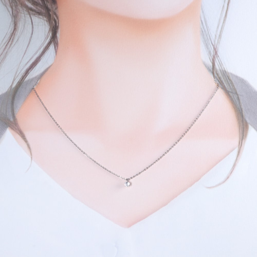 Shashi ネックレス ペンダント キュービックジルコニア ３本 リングネックレス ペンダント シルバー925 キュービック