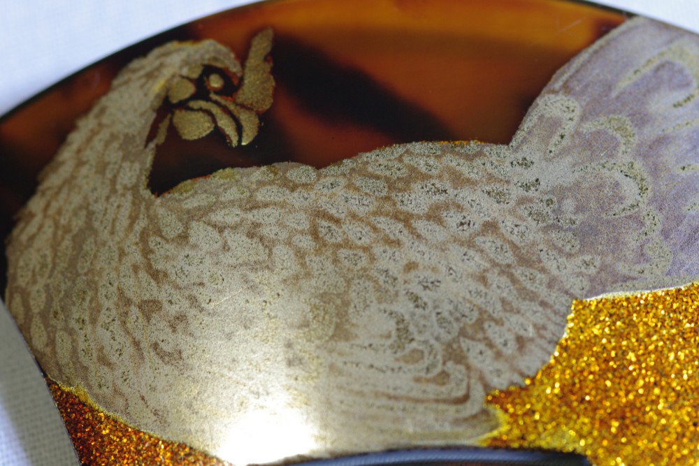 鼈甲蒔絵かんざし