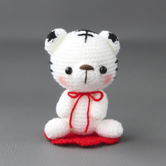 あみぐるみ　ホワイトタイガー White tiger amigurumi / ホワイトタイガーのあみぐるみ Crochet