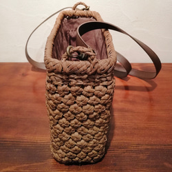 山ぶどうの花結び編みカゴバッグ　ショルダータイプ 4枚目の画像
