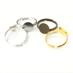 10個 皿部分 10mm付き 指輪 リング ハンドメイド 素材 パーツ 2枚目の画像