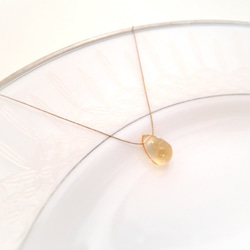 〈miel-nature〉繊細な絹糸のネックレス【14kgf】【シトリン】 1枚目の画像