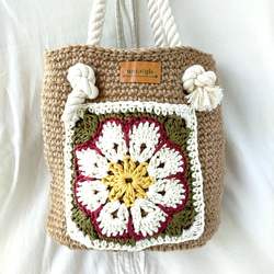 ハンドメイド　ブランケット　大判　アフリカンフラワー　モチーフ　コットン ハンドメイド ブランケット 大判 アフリカンフラワー モチーフ