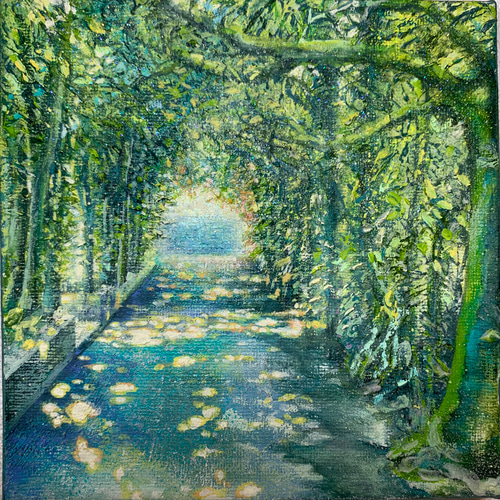 SOLD】沖縄✴︎備瀬のフクギ並木/絵画 アート 原画 送料無料 絵画