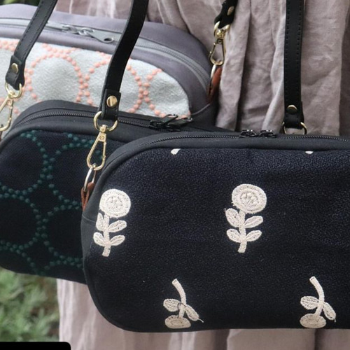 ミナペルホネン　ショルダーバッグ　ポシェット　ボヌール　ミックス ゆみ | 制作記録 ショルダーバッグ minaperhonen bonheur mix
