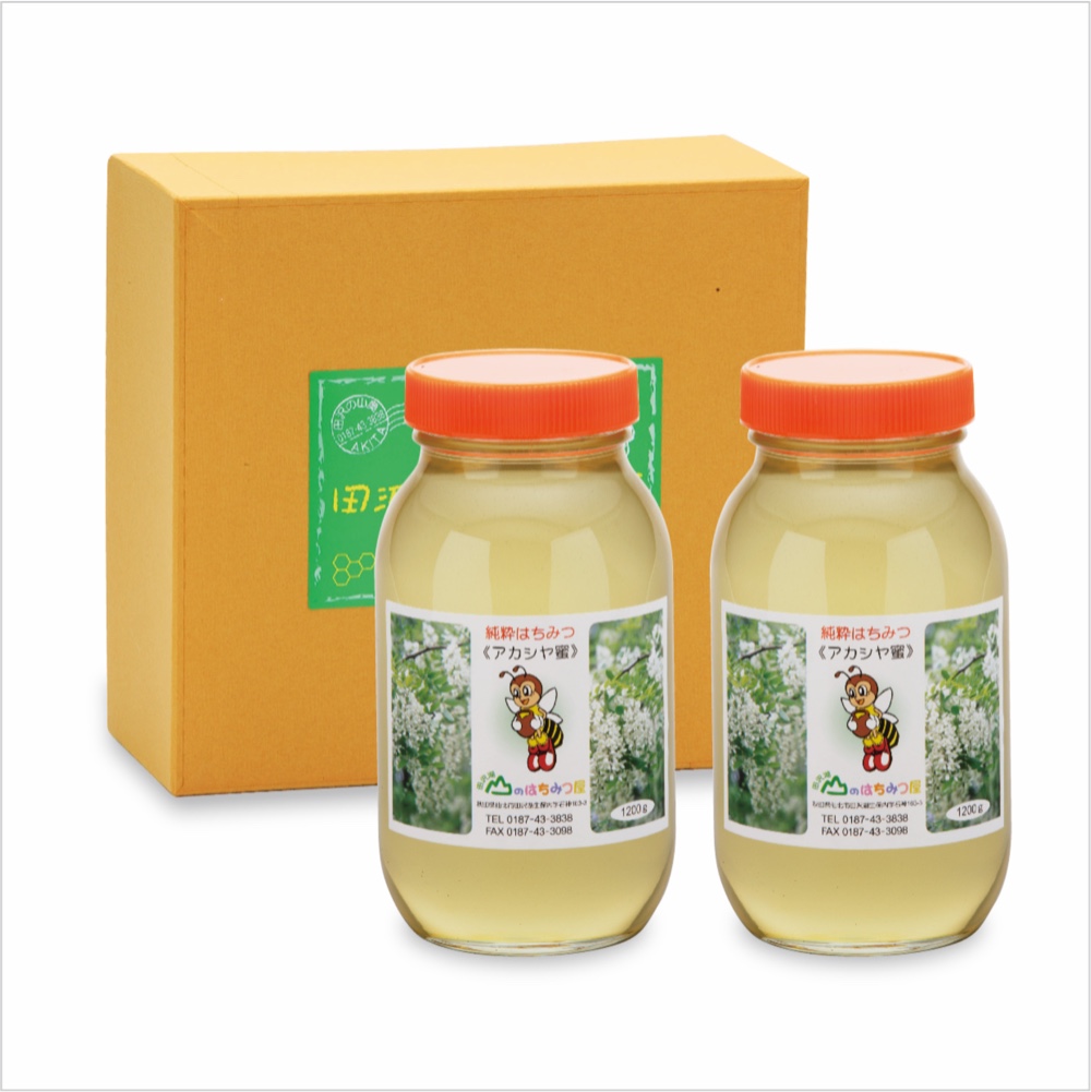 【内祝い お誕生日 ギフト 贈り物 お中元 お歳暮 プレゼント】[1754]国産はちみつアカシヤ2本セット 中