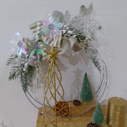 【送料無料】ホワイトクリスマス（ミニツリー2個セット）　プレゼント 1枚目の画像