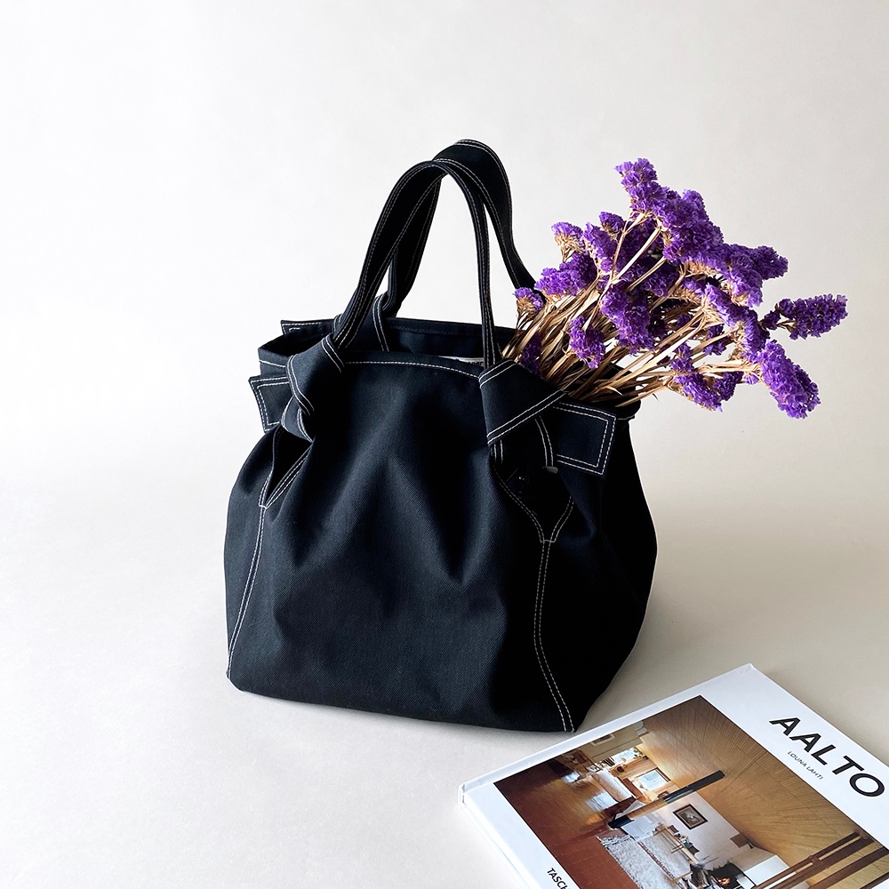 デニムスクエアトートバッグ