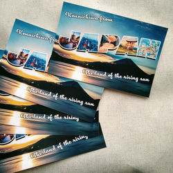 海外に送りたくなるポストカード5枚セット・朝焼けの富士山と本栖湖 1枚目の画像