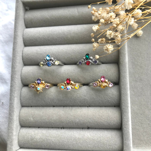 プリンセスティアラ スワロフスキー プリンセス 誕生石 指輪