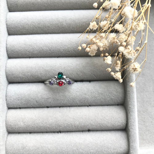 プリンセスティアラ スワロフスキー プリンセス 誕生石 指輪