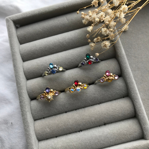 プリンセスティアラ スワロフスキー プリンセス 誕生石 指輪