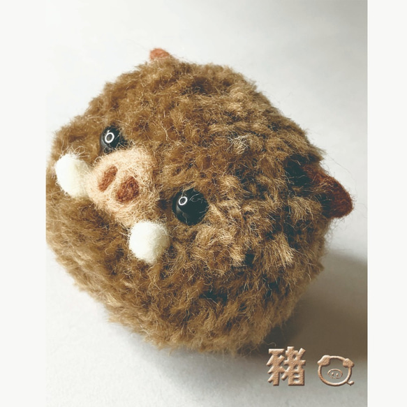 【台灣三牲】毛線球羊毛氈擺飾  魚、豚、ひよこ  Wool felt 第2張的照片