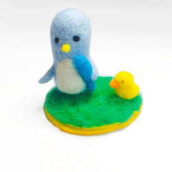 【藍企鵝】童話手指偶  ペンギンおとぎ話 Wool felt 第1張的照片