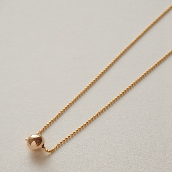 gold ball necklace / 45cm 1枚目の画像