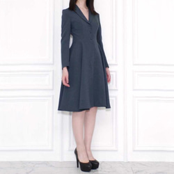 [OrderItem]ピーコックブルーラペルドレス [Lapel Dress] 1枚目の画像