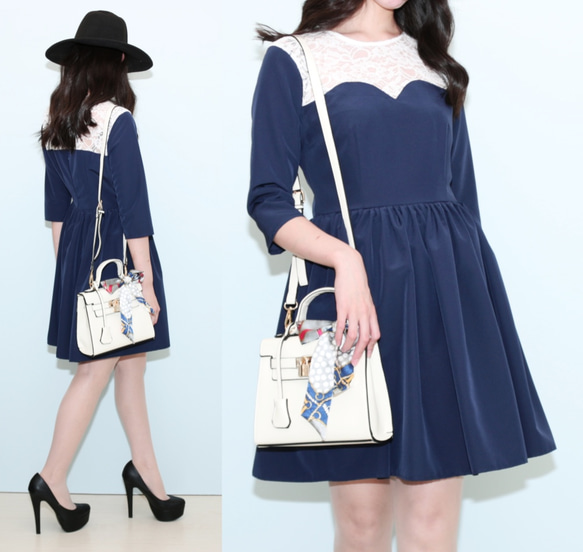 Blue Grosgrain Dress 4枚目の画像