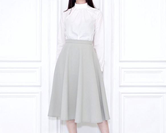 [自己採寸オーダー] ネックギャザーブラウス 1枚目の画像