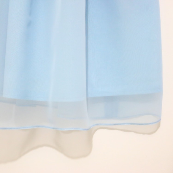 淺藍色雪紡連衣裙 第5張的照片