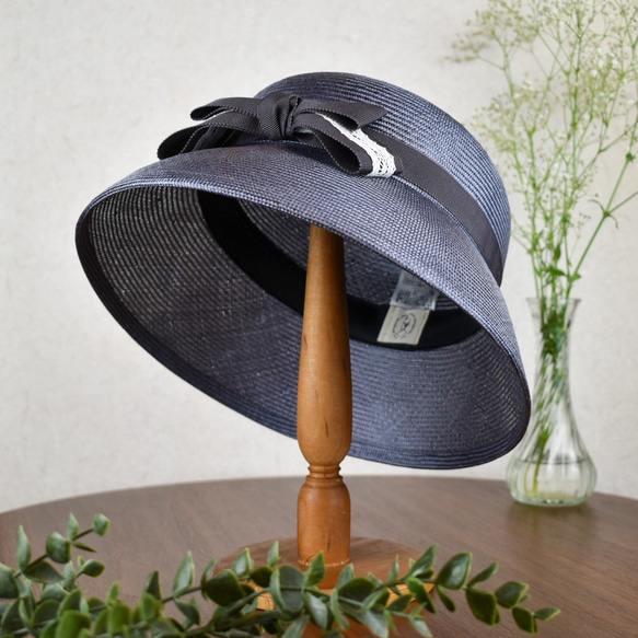 《送料無料》 胡蝶の マフィン クロシェ レトロ な形の 帽子 夏帽子 titimpuipui 2枚目の画像