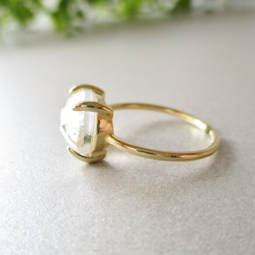 Minです。 水入り水晶☆流砂入りリング☆フリーサイズ 貫入水晶 リング | 高透明 SV925 - 高品質天然石のハンドメイド