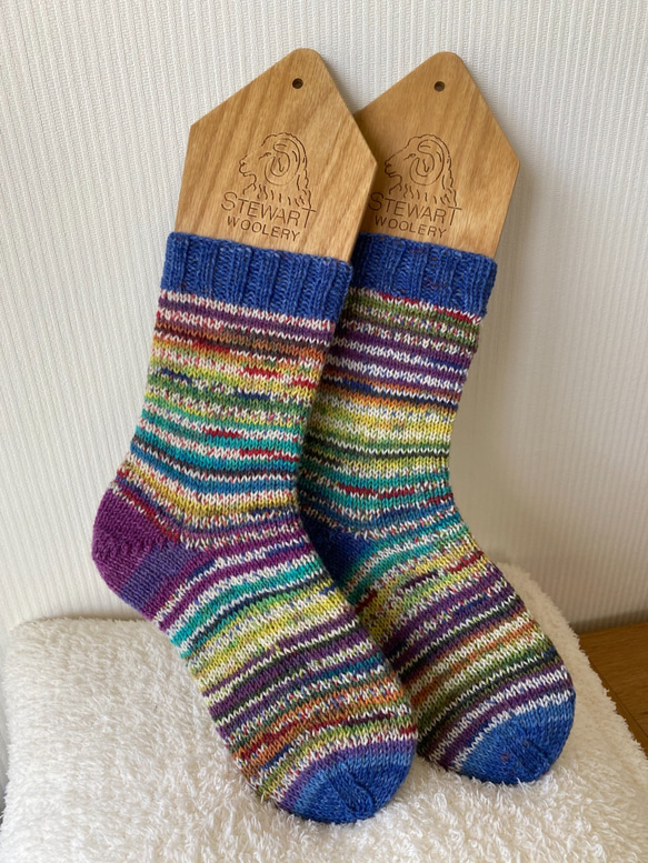 手編みの靴下｜お手入れ簡単｜冷え性対策｜ソックヤーン 1枚目の画像