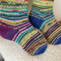 手編みの靴下｜お手入れ簡単｜冷え性対策｜ソックヤーン 3枚目の画像