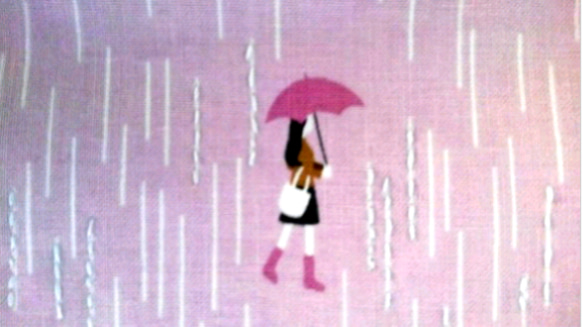 Rainy day ☂ がま口ポーチ　 5枚目の画像