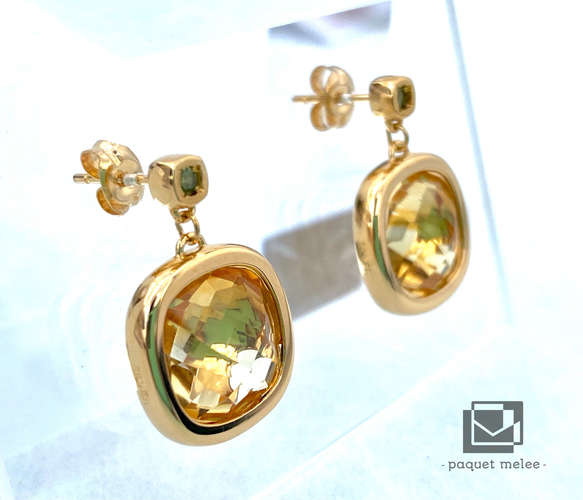 silver925 18KGP シトリン フクリンピアス ピアス（その他） paquet