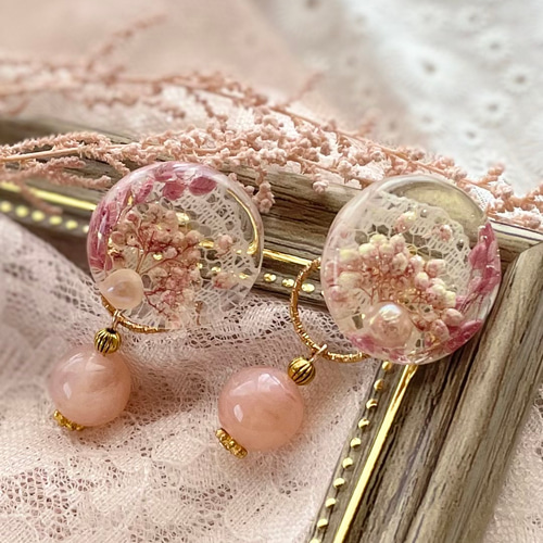 レジン♡簡単お花イヤリングの作り方 How to make resin