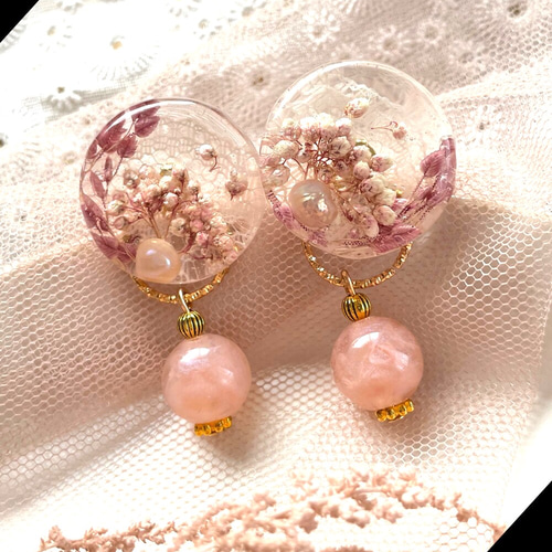 resin】赤色3点のオーダー品の作成～ドライフラワー レジン