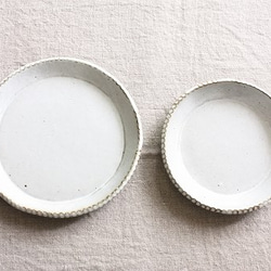 gizagizaリム皿（中/白色） 4枚目の画像