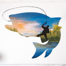 魚のシルエットアート 3枚目の画像