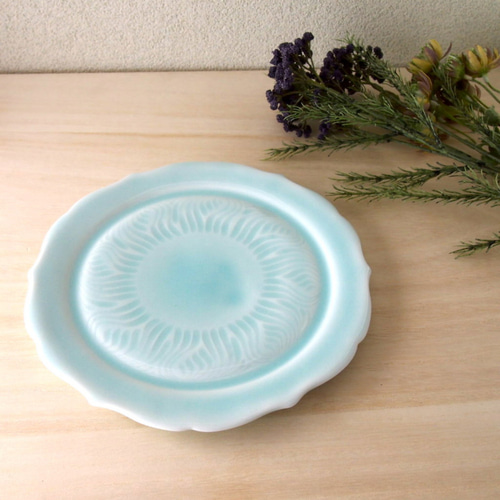 青いうつわ 丈夫なつくりなので毎日お使いください！ 磁器 お皿