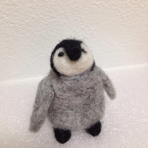 【羊毛フェルト】30cm越の大型★ペンギン★皇帝ペンギン　親子　鳥 0e3f0d7ff86c1e13e4e292512998a5