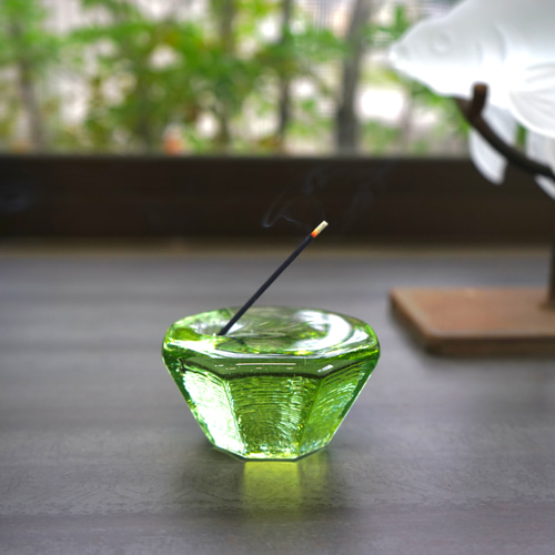 いぐさガラスのお香立て その他インテリア雑貨 ぐらすたTOMO 通販