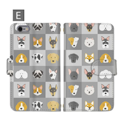 全機種対応　犬　手帳型スマホケース　スマホカバー　　オーダー商品　送料無料 6枚目の画像