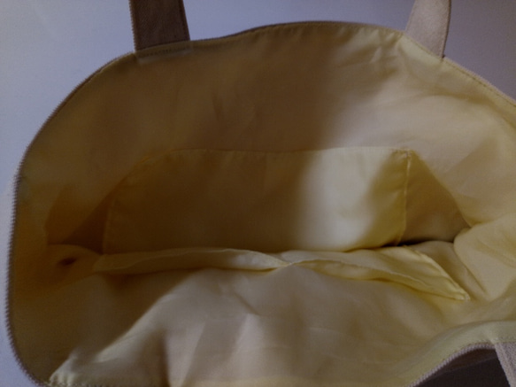 尾道帆布 １１号　裏地は黄色のポリエステル 4枚目の画像