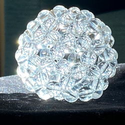 天然石水晶レインボー６㎜　クリスタルフラーレン　麻袋付き 3枚目の画像