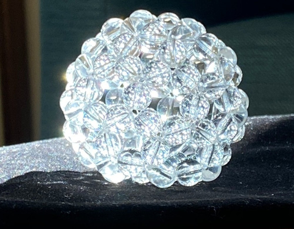 【Creema限定ネコポス送料無料】天然石水晶 3㎜2個組　クリスタルフラーレン 4枚目の画像