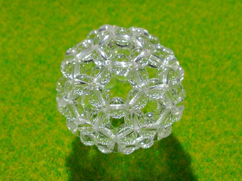 天然石水晶６㎜　クリスタルフラーレン　麻袋付き