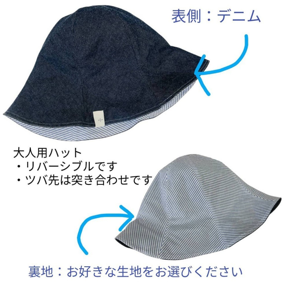 ＜手作りキット＞大人用リバーシブルチューリップ帽子キット 2枚目の画像