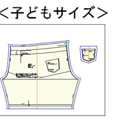 ＜手作りキット＞超かんたん！子どもルームパンツの昭和レトロ柄生地キット 3枚目の画像