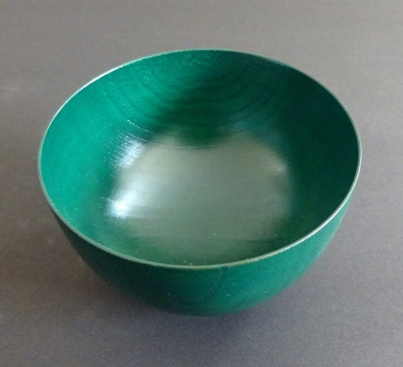 ケヤキ　まあるいボウル　みどり 2枚目の画像