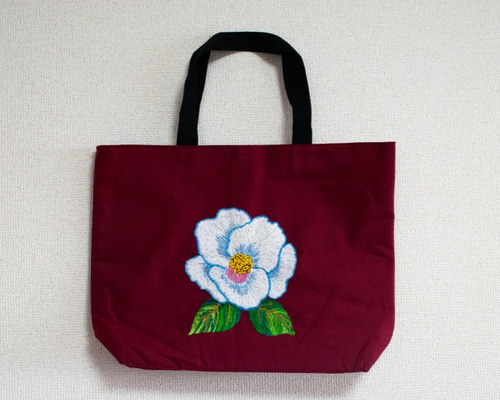 白椿 刺繍トートバッグ トートバッグ けばちゃん 通販 11909919