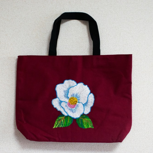 白椿 刺繍トートバッグ トートバッグ けばちゃん 通販 11909919
