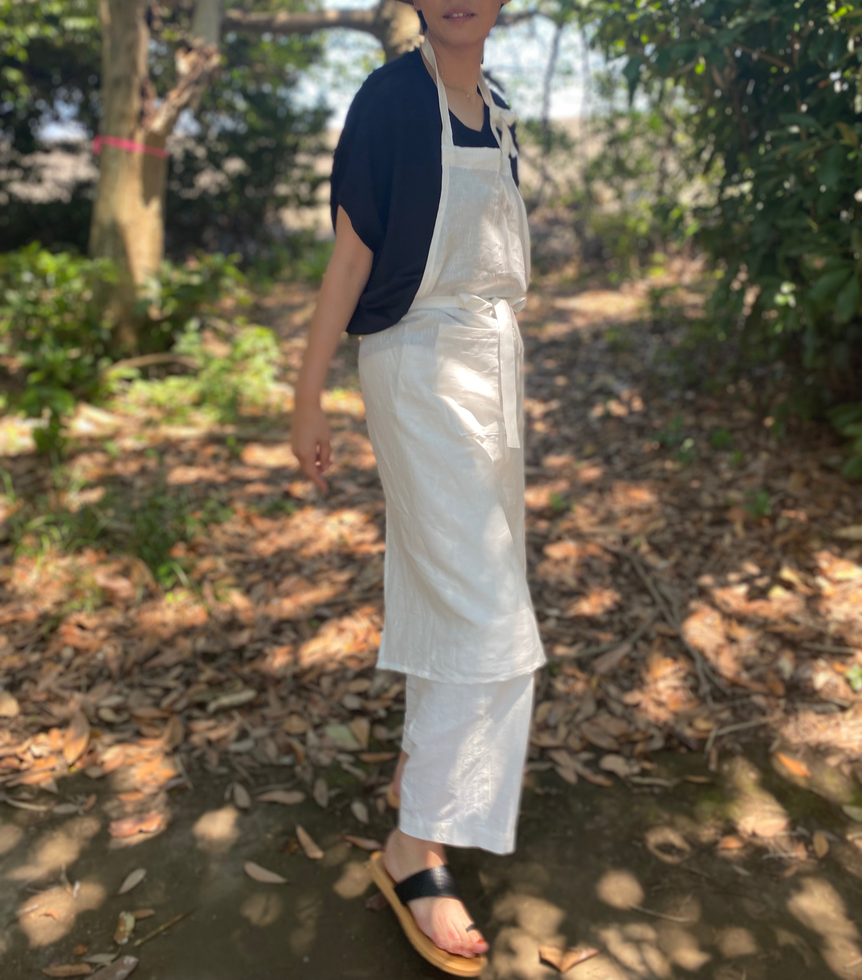 ハンドメイド❣️linenエプロン