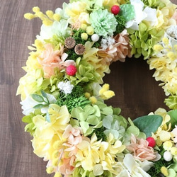 再販×8 幸せ運ぶ ミモザリース 26㎝ 10枚目の画像