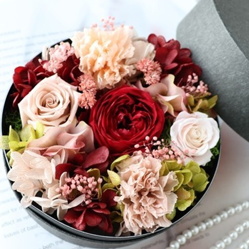 多色プリザーブドフラワーアレンジメント 再販×4 ～愛を込めて～ フラワーボックス プリザーブドフラワー